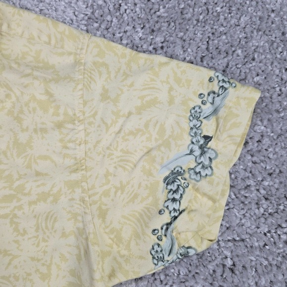 Tommy Bahama Women Silk Floral‎ Shirt Size Large Beach Resort Vacation Casual - Picture 3 of 11